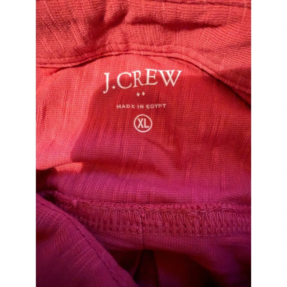 J.Crew Factory Knit Button‎ Down Shirt Men's Size XL Pink Long Sleeve Casual